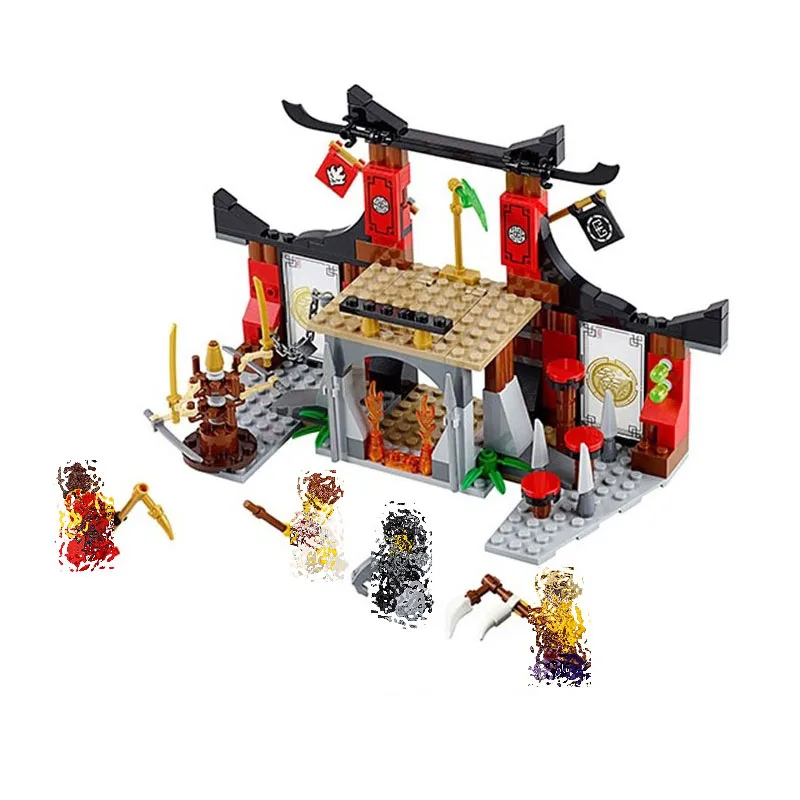 Bela 10319 Ninja Dojo Showdown Duel Ninjutsu строительные блоки для вождения обучающие игрушки детей