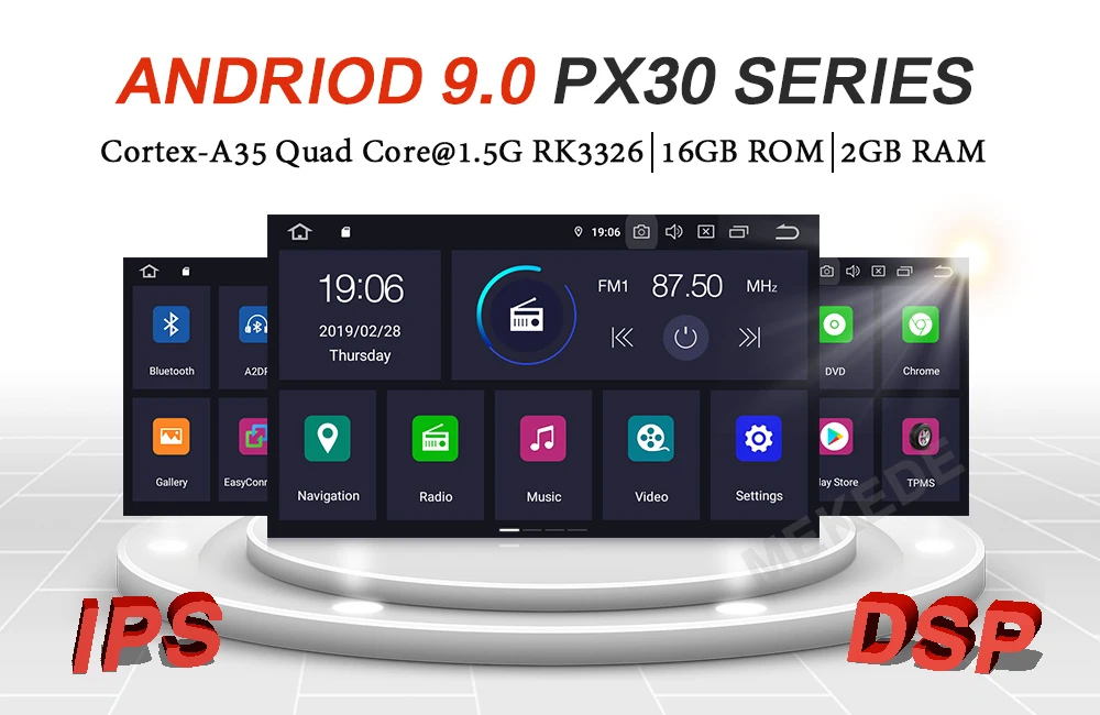 Mekede Android 9,0 автомобильный dvd-плеер радио gps Navi для Lada Xray 2/RENAULT Dacia/Duster/Logan/Sandero аудио стерео головное устройство
