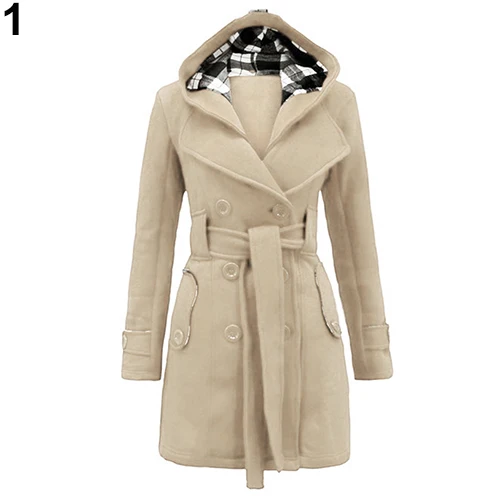 Модные женские Теплые Куртка с капюшоном двубортное Ветровка поясом|coat with belt|coat