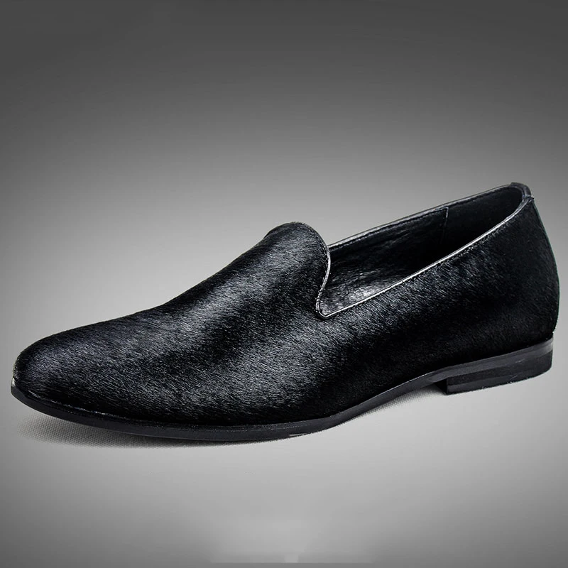 MYCOLEN Men Black Loafer Shoes Trendy Leather Slip-On Loafers Vintage Style Driving Casual Flat Scarpe Uomo Estive | Обувь
