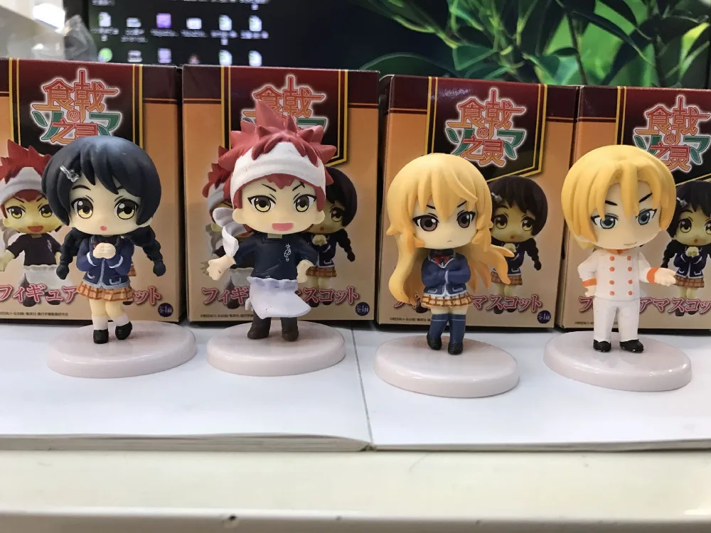 Huong аниме Рисунок 6 см 4 шт./компл. Shokugeki No Soma Yukihira Takumi Tadokoro Megumi ПВХ Фигурки игрушки