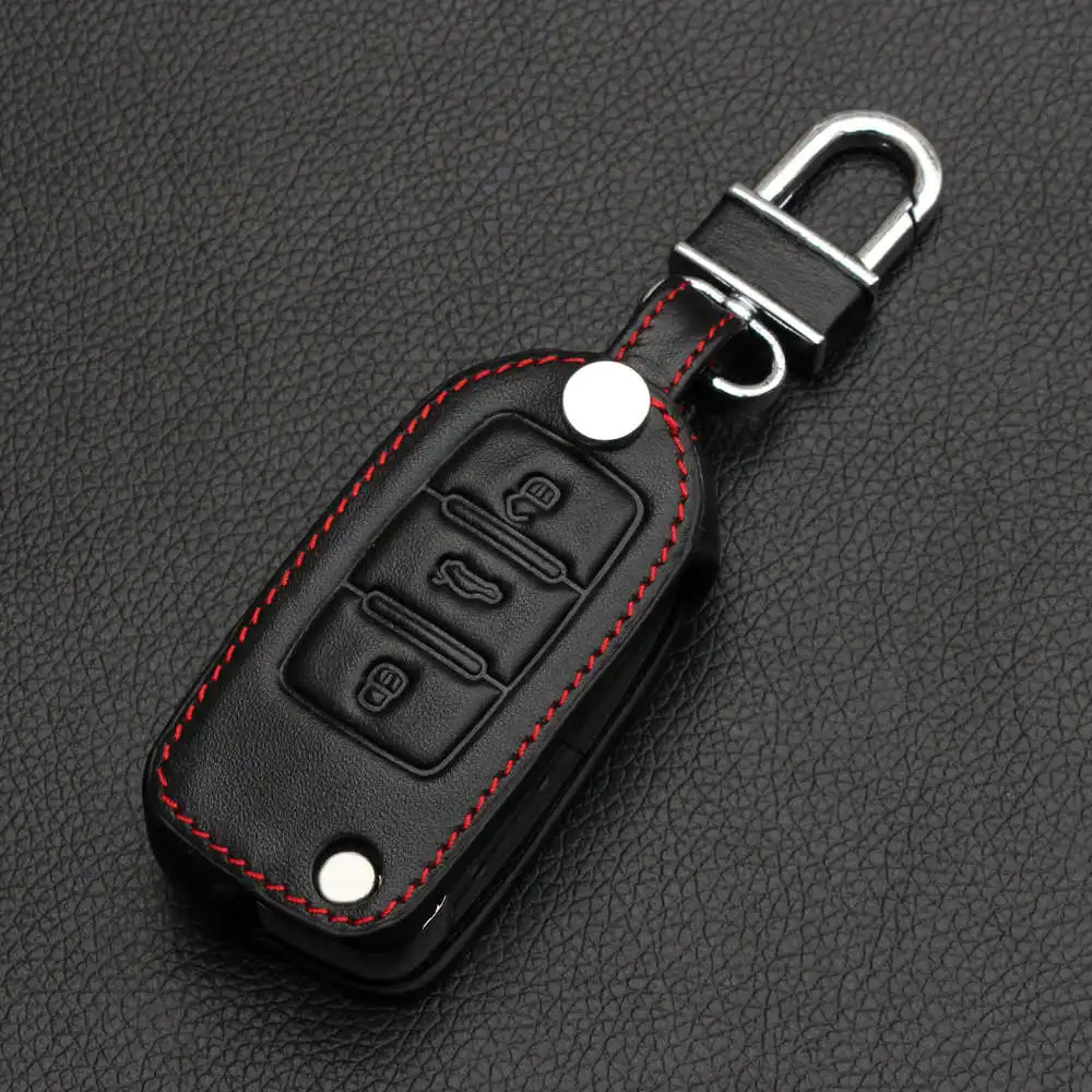 Автомобильный Стайлинг из натуральной кожи с пряжкой чехол для ключей брелок