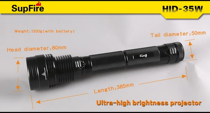Supfire HID 35W галогенная лампа Cree XM U2 3500 люмен светодиодный фонарик Наружное