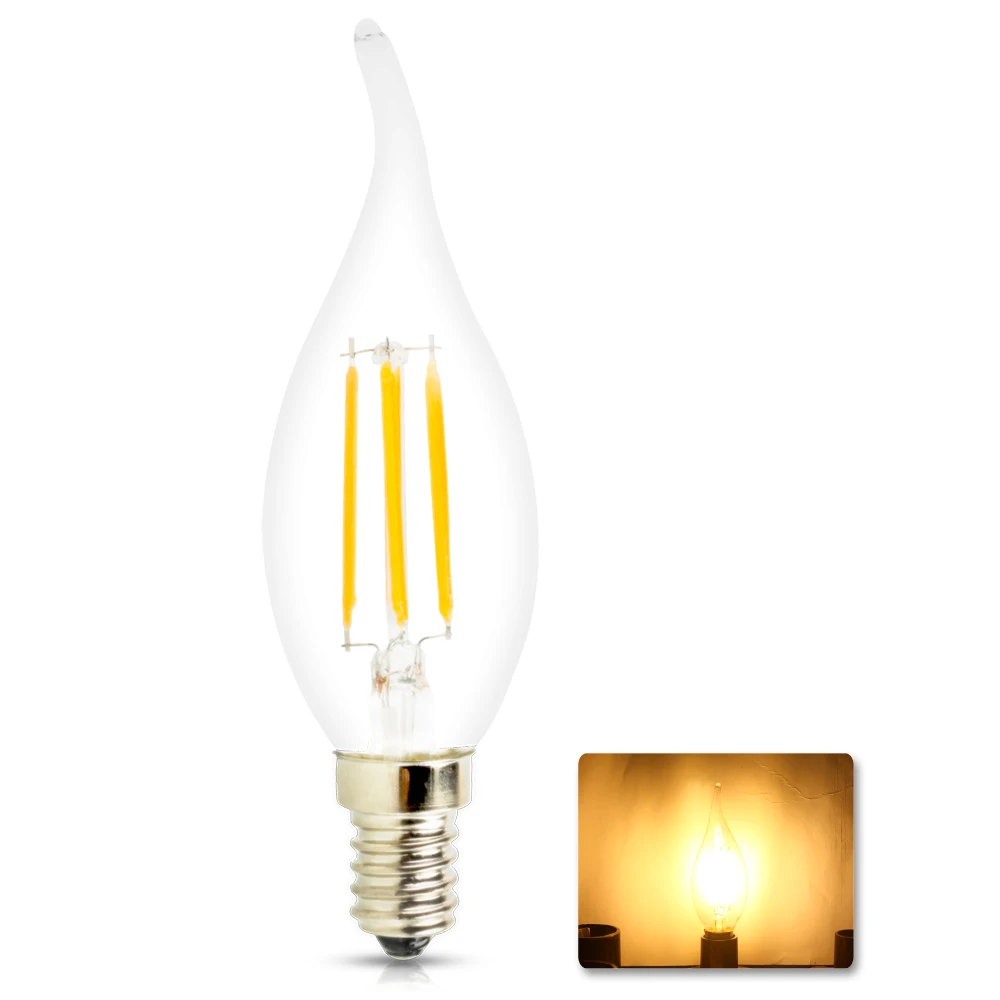 1 х один год гарантии светодиодные вольфрамовые свечи высокой яркости 4 Вт 6 e14 с