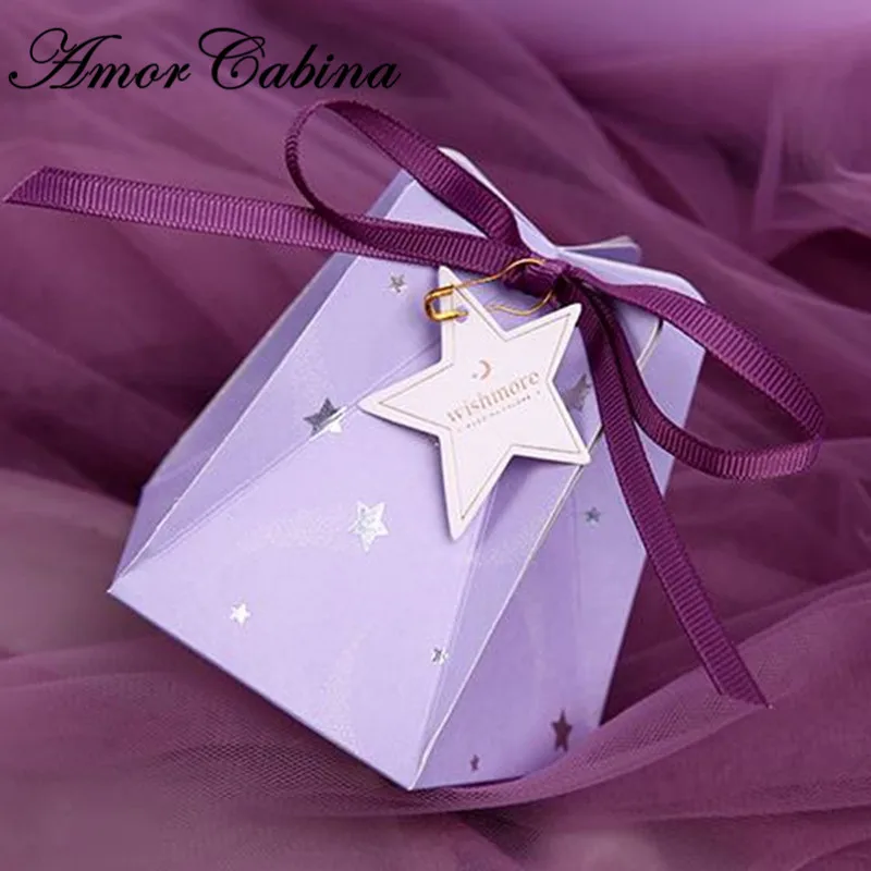 30 шт. креативная маленькая свежая Свадебная Фэнтези фиолетовая звезда коробка