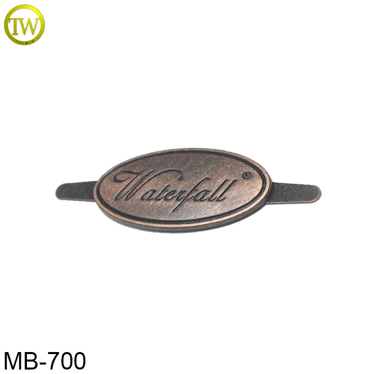 MB700 оптовая торговля металлическая бирка с логотипом Античная Медная этикетка