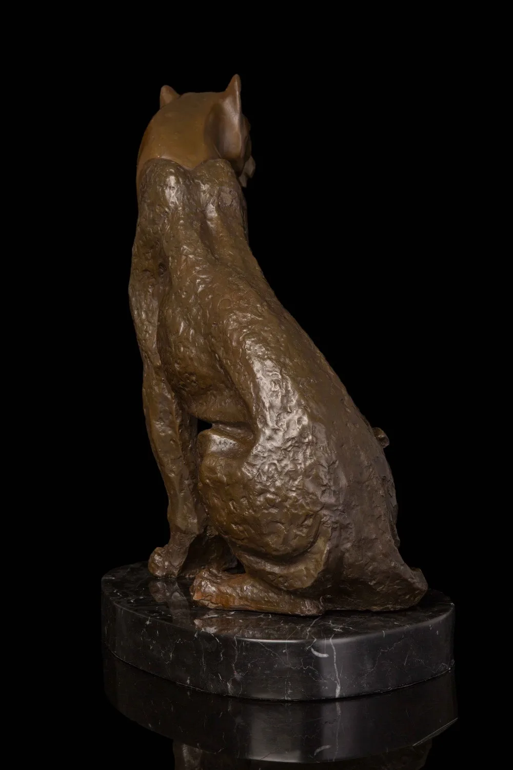 

Arts Crafts Copper Modern Home Decoration Abstract Cheetah Bronze Statue Figurines Leopard Animal Estatua Personality Office Dec