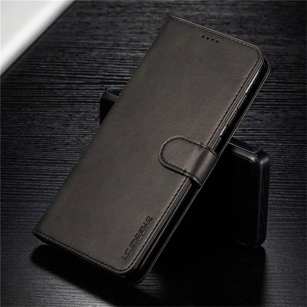 Black Кожаный флип-чехол для samsung galaxy A70 A60 A50 A40 A30 A20 A20E A10 Чехол кошелек чехол для телефона samsung galaxy A70 A50 A40 A30 чехол - Color: Black