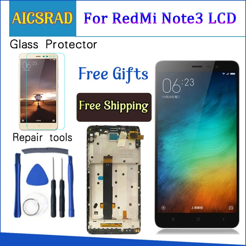 Q & Y qyjoy ЖК дисплей Экран для Xiaomi Redmi Note 3 Pro клавиша Подсветка Дисплей + Сенсорный