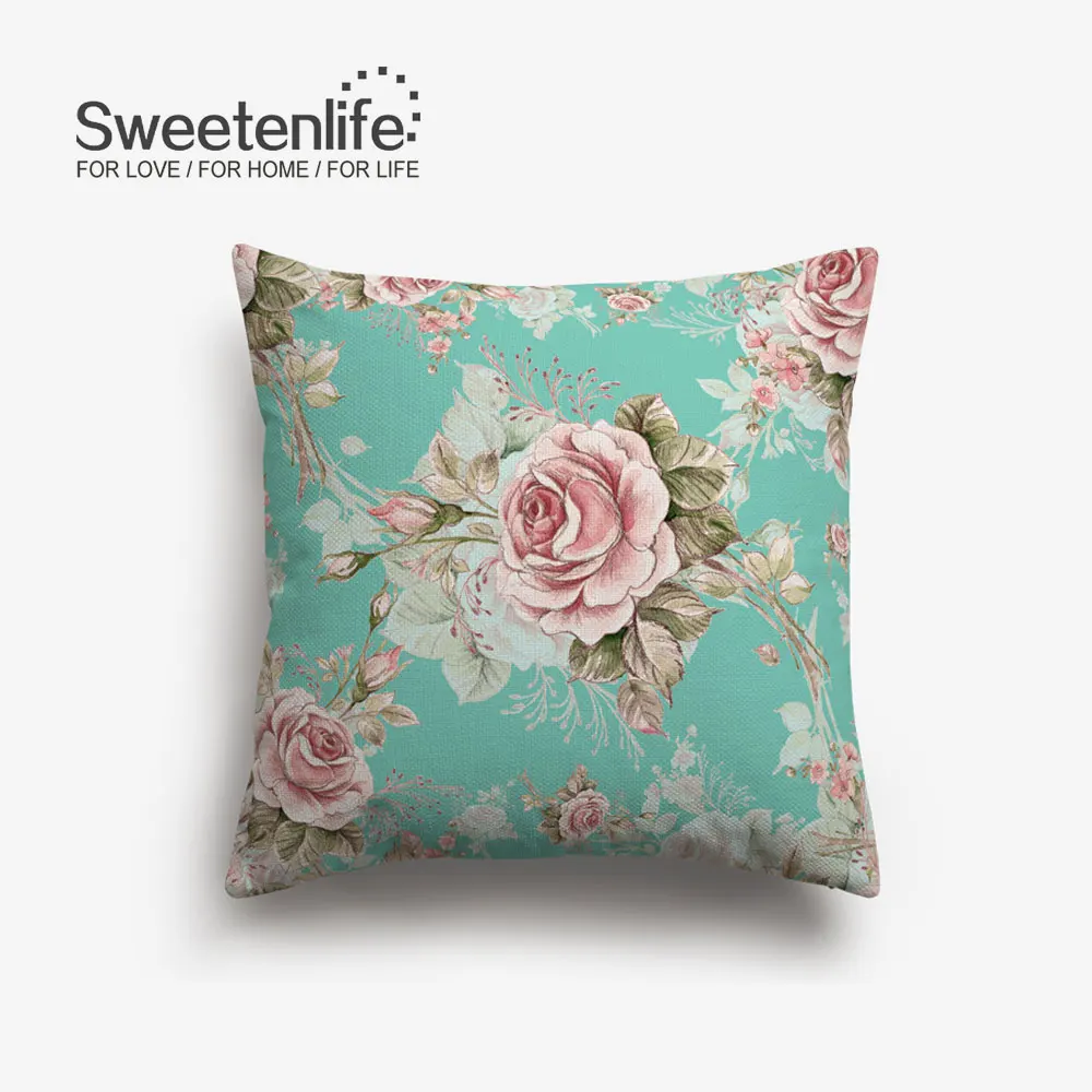 Sweetenlife 60x60 см наволочка с цветочным рисунком в пасторальном стиле наволочки для
