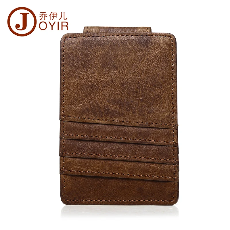 Crazy Horse кожаный мужской зажим для денег чехол кредитных карт Тонкий удобный