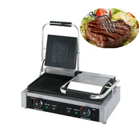 professional 220v electric non stick sandwich press steak grill panini grill press maker machine