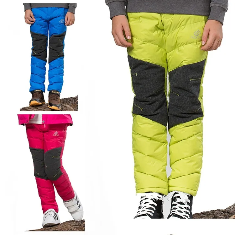 Новинка 2016 года Сезон Зима спортивные водонепроницаемые теплые брюки на утином