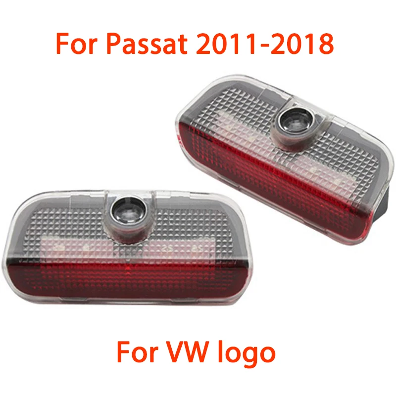 2 шт. светодиодный Автомобильный Дверной светильник для VW Passat B5 b6 b7 Volkswagen с