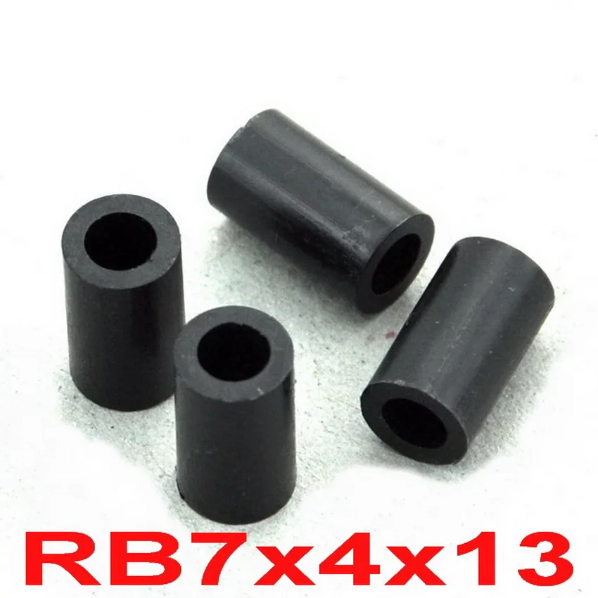 

( 1000 pcs/lot ) 13mm Black Nylon Round Spacer, OD 7mm, ID 4.1mm, for M4 Screws, Plastic.