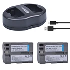 2x2400mAh EN-EL3E EN EL3E EN-EL3e батарея ENEL3E + двойное зарядное устройство USB для камеры Nikon D30 D50 D70 D80 D90 D100 D200 D300 D700