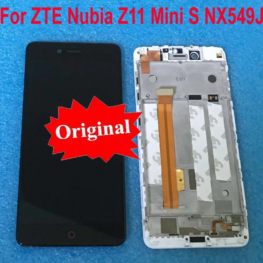 Оригинальный ЖК дисплей для ZTE Nubia Z11 Mini S черный/белый с рамкой/без рамки|Экраны