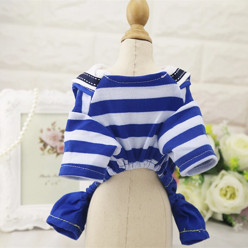 Одежда для домашних питомцев костюм весны и осени матроса комбинезон в