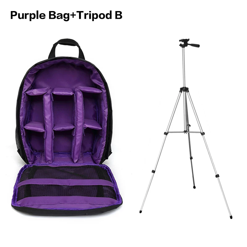 Purple Bag Tripod B Фото Камера сумка через плечо крест цифровой чехол Водонепроницаемый для sony Cyber Shot DSC RX1 RX10 II III IV RX100 II III IV V VA VI - Цвет: Purple Bag Tripod B
