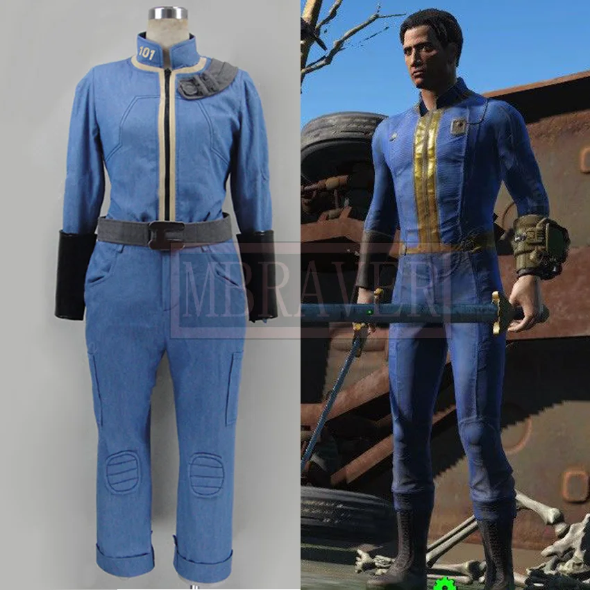 New Custom Made American Game Fallout-3 Vault 101 Uniform Cosplay Costume High Quality Christmas Halloween