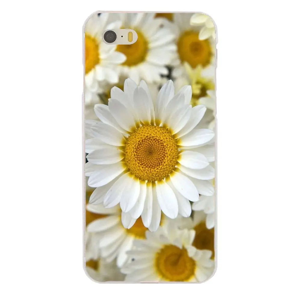 Милая ромашка с цветком мягкий черный чехол для телефона из ТПУ Xiaomi Redmi Note 2 3 3S 4 4A