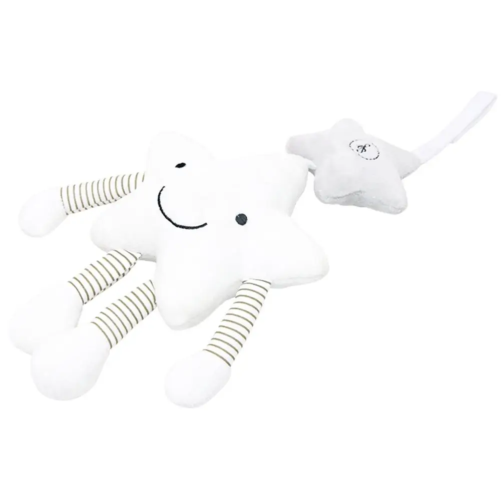 

New White Five-pointed Star Music Wind Chime Hanging Singing Stroller Bed Hanging Bed Bell Accompany Toy