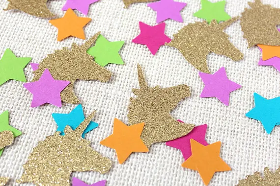 

Unicorn Stars Glitter Confettis Table Scatter wedding baby bridal shower bachelorette party decorations