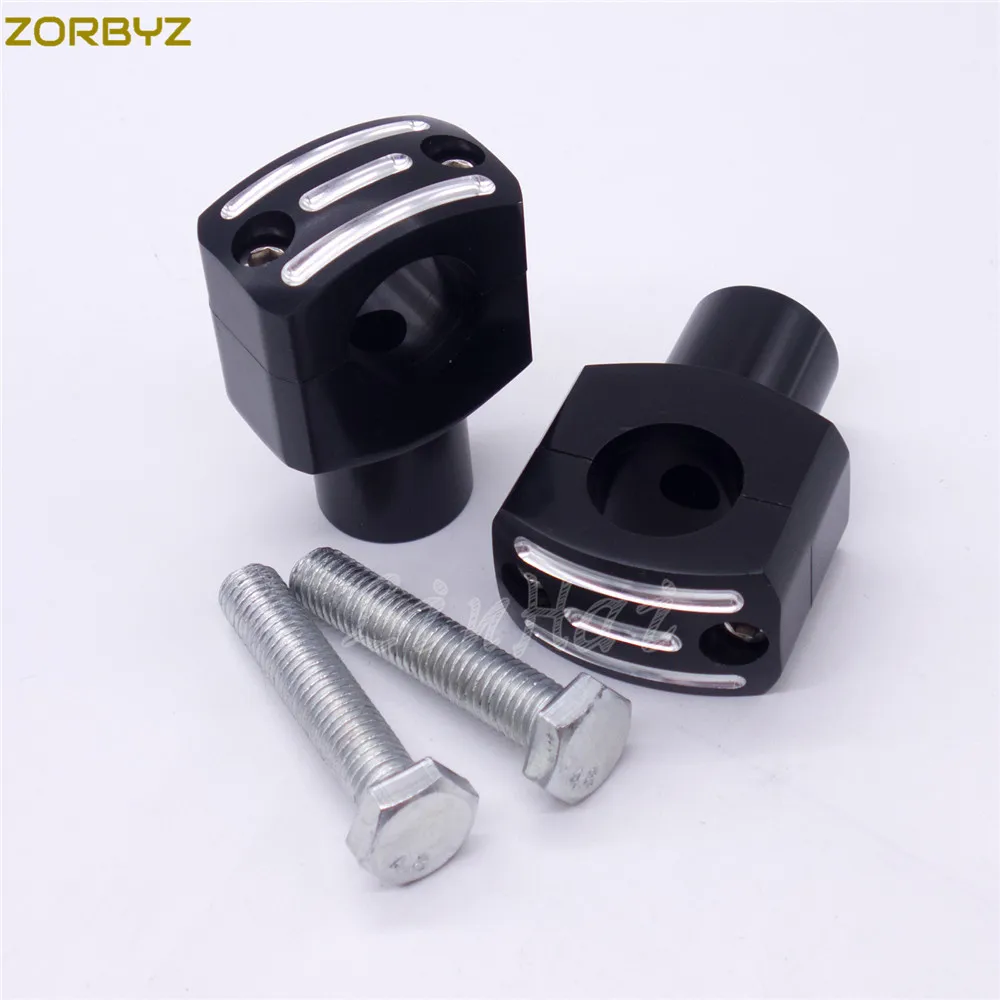 ZORBYZ мотоцикл 1 'ཕ мм черная заготовка Руль Бар Riser зажим для Harley custom Springer