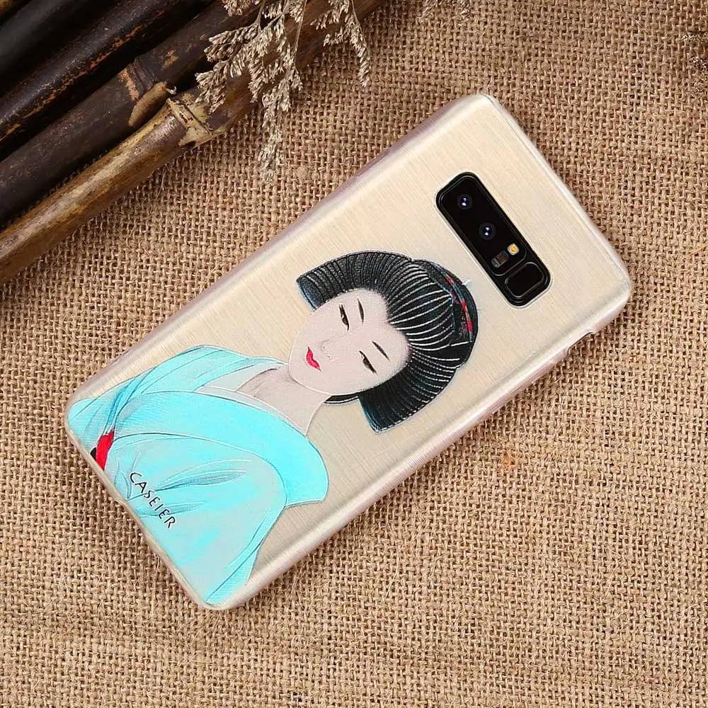 CASEIER Phone Case For Samsung Galaxy S6 S7 Edge S8 Plus Note 8 Cases Soft TPU Ultra-thin Japanese Style Cover Vintage Shell |