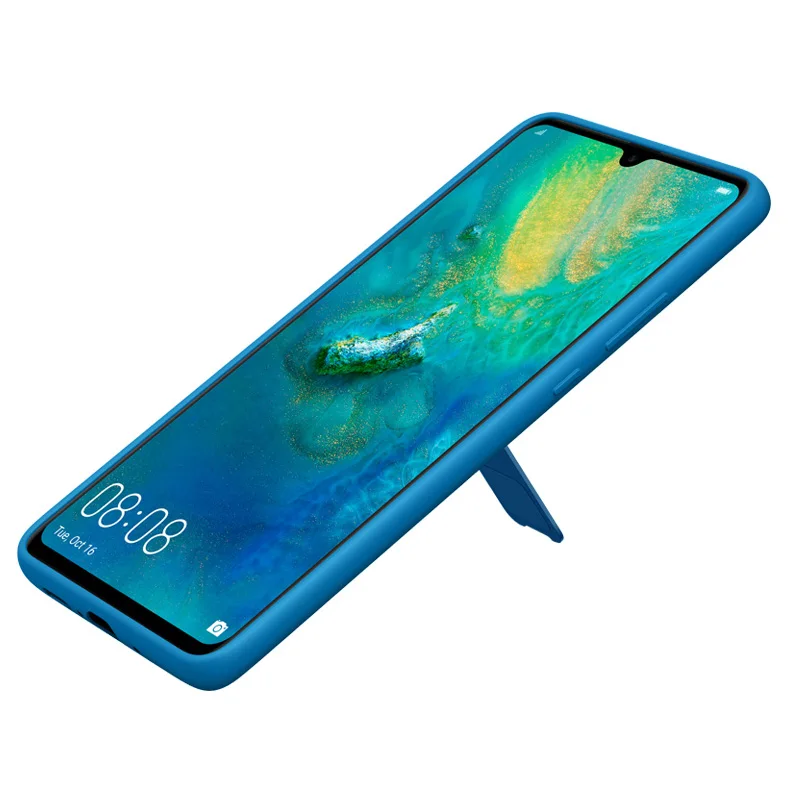 Оригинальный чехол подставка для Huawei Mate 20 X мягкий из жидкого силикона со