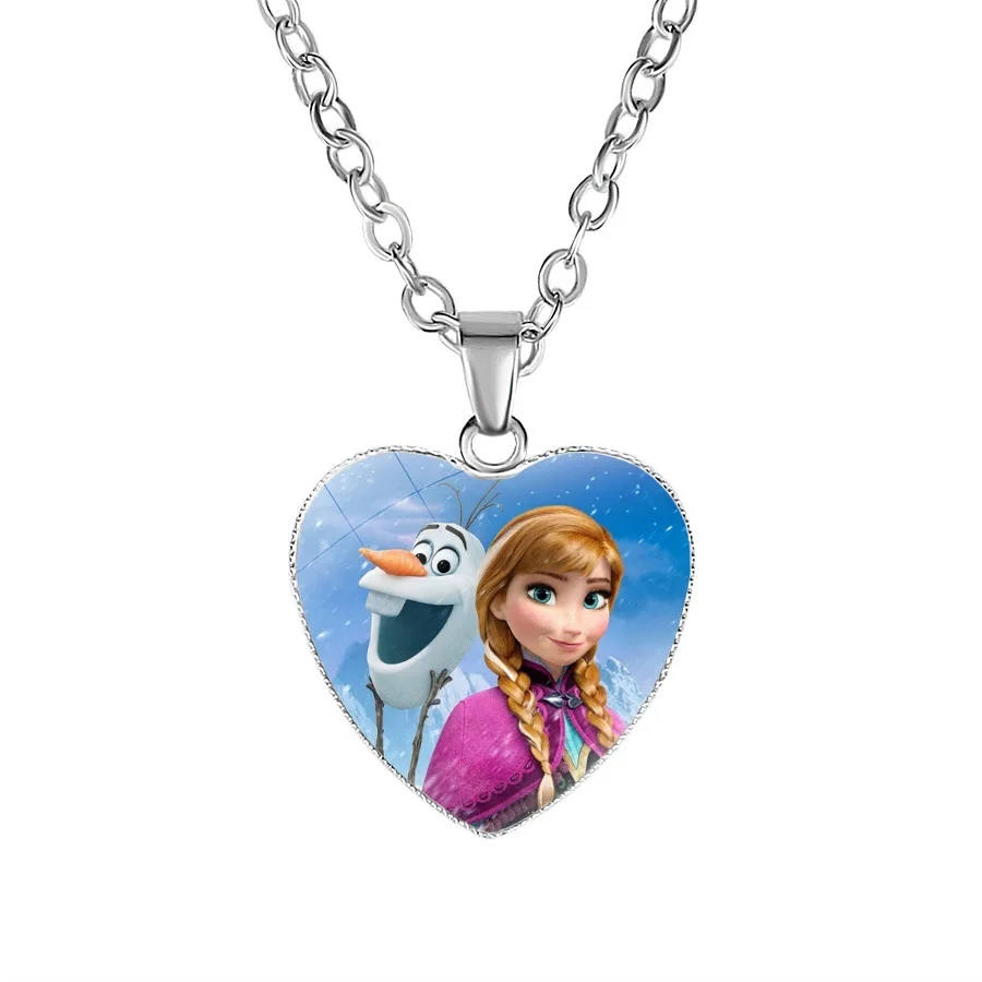 Disney из мультфильма «Холодное сердце», детское ожерелье, платье принцессы Софии, с бантом, для куклы аксессуары, платье для девочек, подарок на день рождения косметический Женский свитер ювелирные изделия - Цвет: Красный