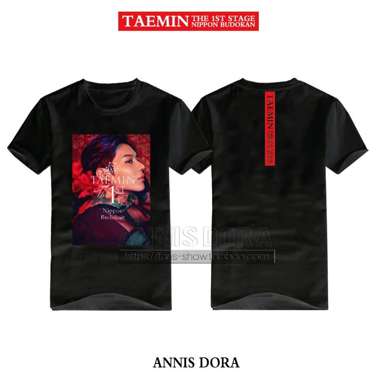 Футболка с коротким рукавом и логотипом SHINee TAEMIN | Мужская одежда