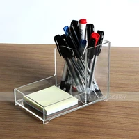 2 space acrylic cosmetics brushes storage jewelry display holder organizer box