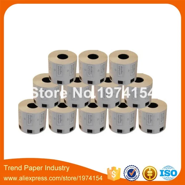 Совместимые Этикетки Rolls Brother 8 x термобумага 11209 dk 1209 62x29 мм 800 этикеток в рулоне