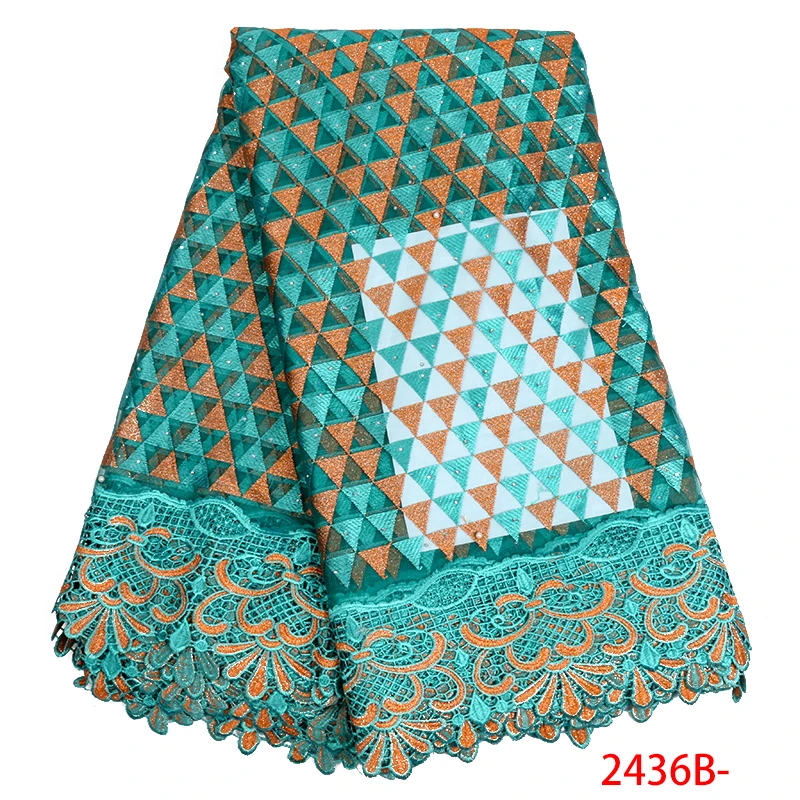 High Quality Embroidered African Tulle Lace Fabric Different Design Nigerian Cheap Beads With Stones Material AMY2436-1 | Дом и сад
