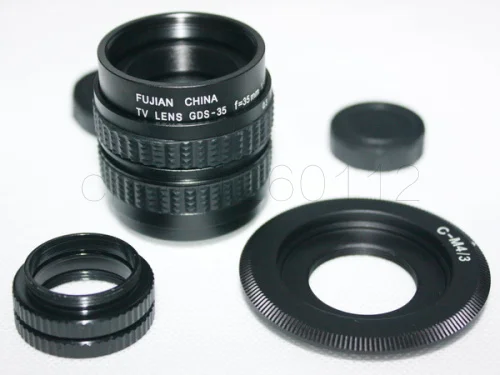 Фуцзянь 35 мм F1.7 CC объектив для ТВ и фильмов + C Mount макро кольцо Olympus Micro 4/3 m4/3 EP3 EP5 EPL1
