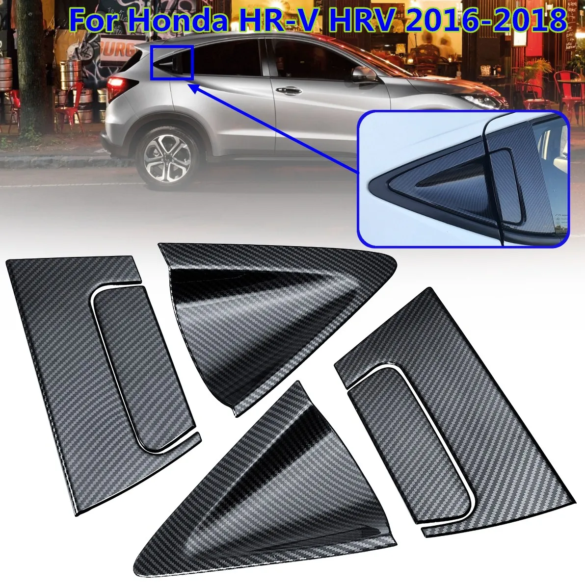 Автомобильные аксессуары для Honda Vezel HR-V HRV 2016 2017 2018 6 x ABS хром/углеродное волокно