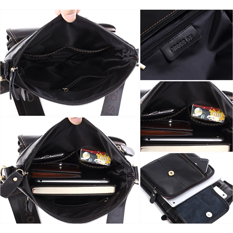 CROSS OX Осень новинка Для мужчин сумка Пояса из натуральной кожи клапаном