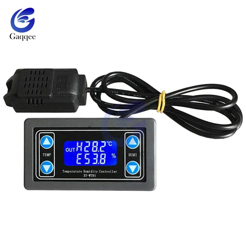 

10A Thermostat Digital Temperature Humidity Controller DC 6V-30V Thermal Regulator Thermocouple LCD Display SHT20 Sensor meter