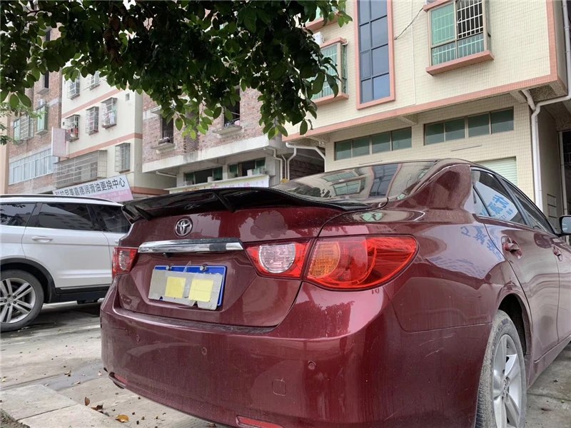 Используется для Toyota Mark X spoiler 2010 11 12 13 14 15 16 17 лет Глянцевая углеродное волокно заднее крыло R стиль аксессуары