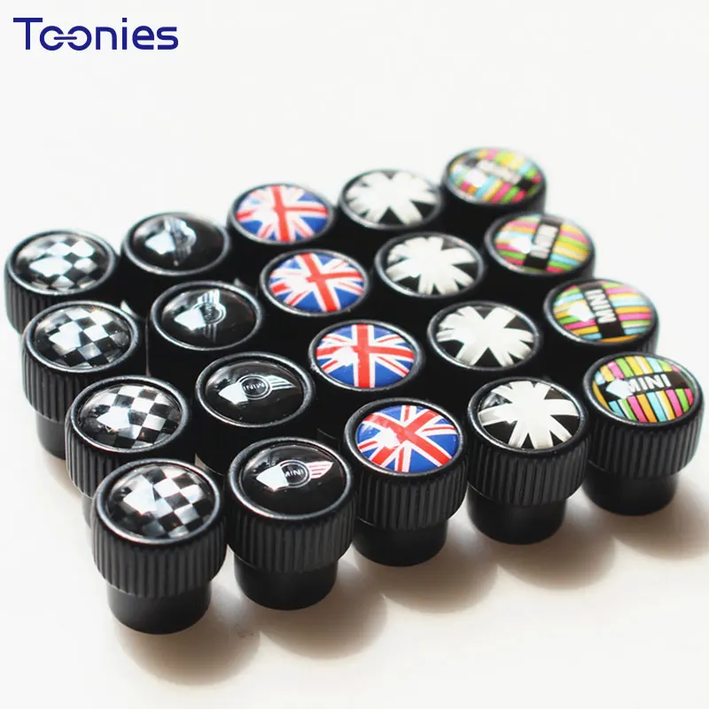 Мини F55 F56 R60 колеса автомобиля Шины Клапаны Нержавеющая сталь флаг металлические