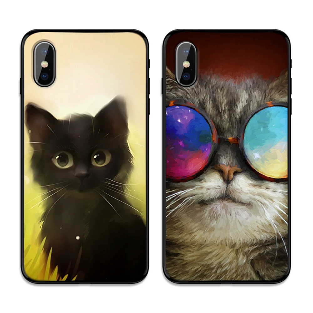 Cute dream cat goldfish Soft TPU Case Cover for Apple iPhone 6 6S 7 8 Plus 5 5S SE X XS MAX XR Silicone Cases | Мобильные телефоны