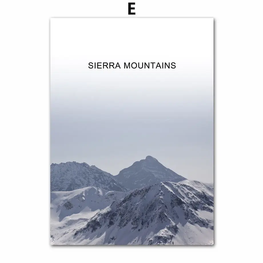 

Seascape Mountain Quotes Canvas Painting Nordic Posters And Prints Wall Art Canvas Prints Wall Pictures For Living Room Decor