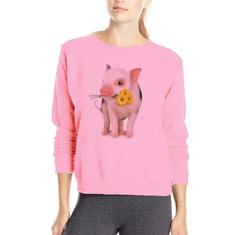 

Lovely pig printing hoodies new arrival harajuku clothes cute pig sweatshirt women kawaii tops oversized hoodie funny streetwear