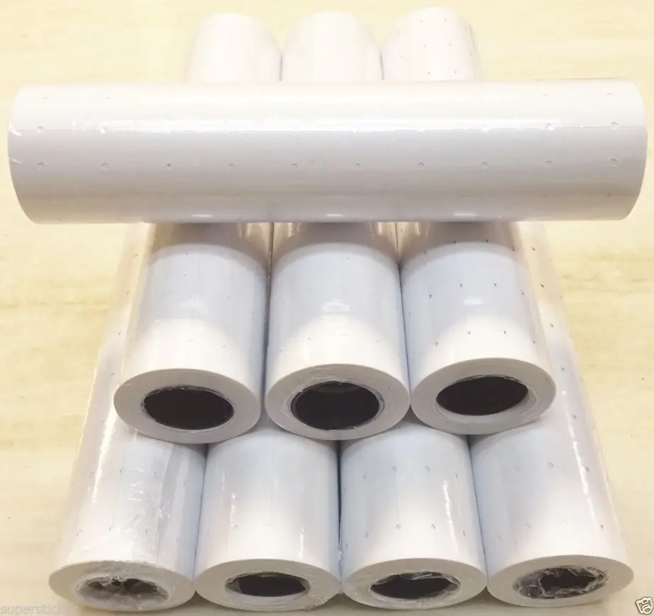 

[ Fly Eagle ]80 Rolls X 500 Tags s Adhesive Price Labels Paper Tag Price Label Sticker Single Row for Price Gun