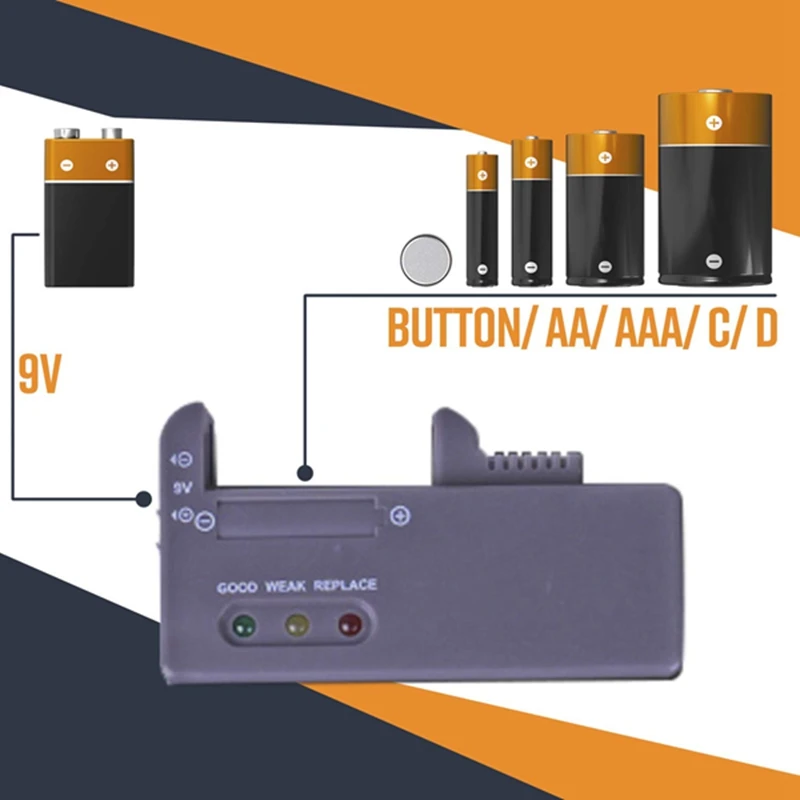 Держатель органайзера для хранения батареи с тестером-Чехол-подставка