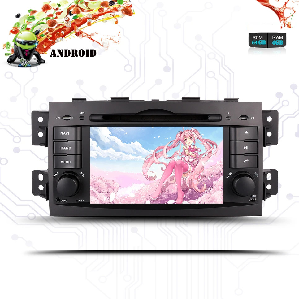 IPS HD 1024*600 8 ядер Android 9 0 4G + 64G Автомобильный dvd видео стерео gps navi головное устройство