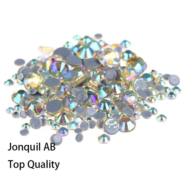 

Nail art decorations Jonquil AB AAA high Quality Glass Crystal SS16-SS30 Hotfix Rhinestones For clothing Garment Accessorie