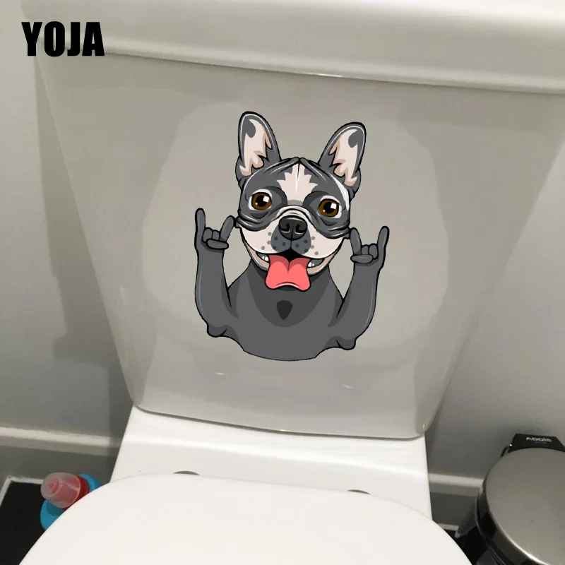 YOJA 15 5*19 4 см Забавный Французский бульдог WC туалетный стикер наклейки для
