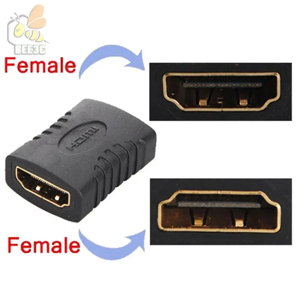 Адаптер HDMI совместимый с женским разъемом соединительный преобразователь для HDTV